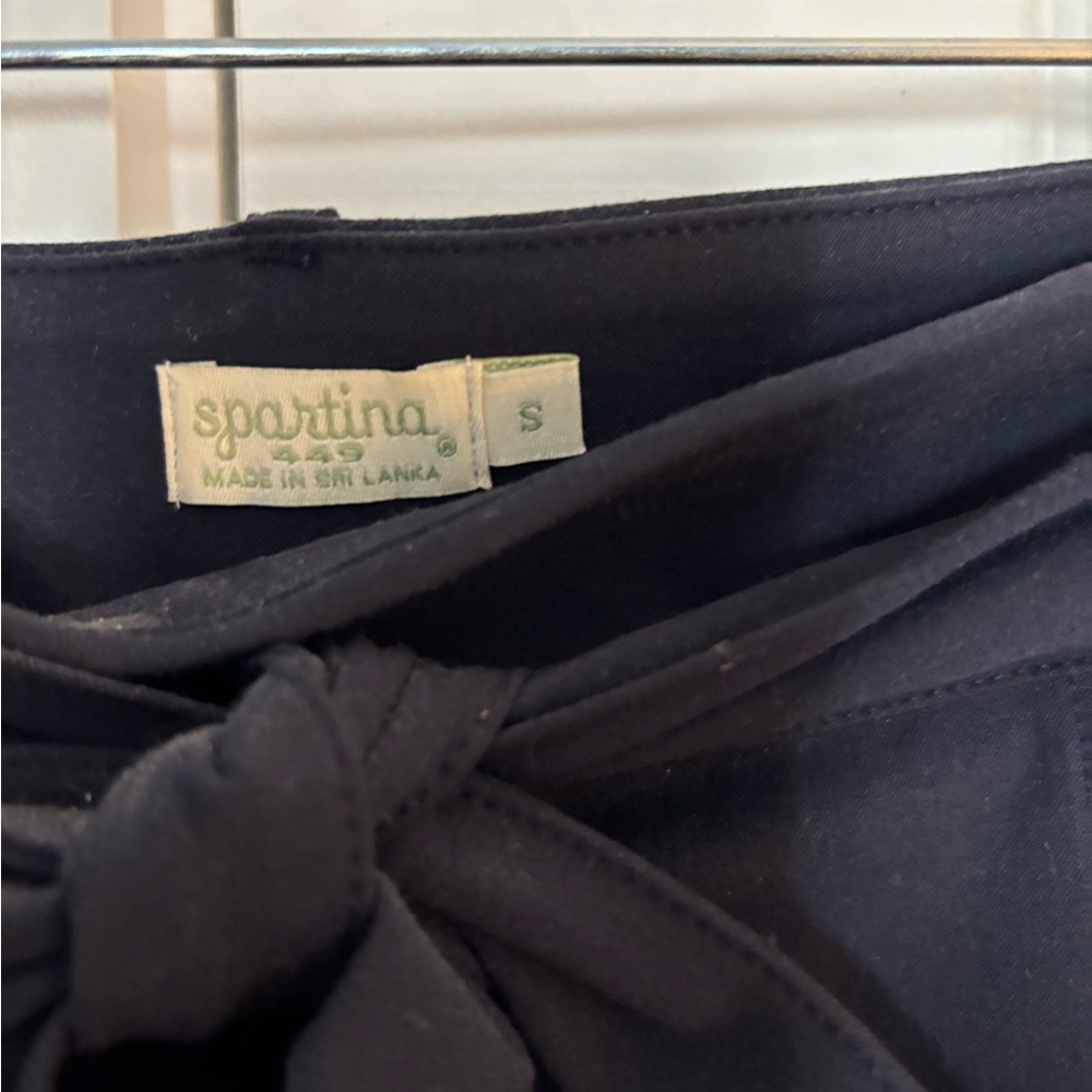 Spartina 449 Navy A-Line Skirt with Bow - Picture 3 of 4